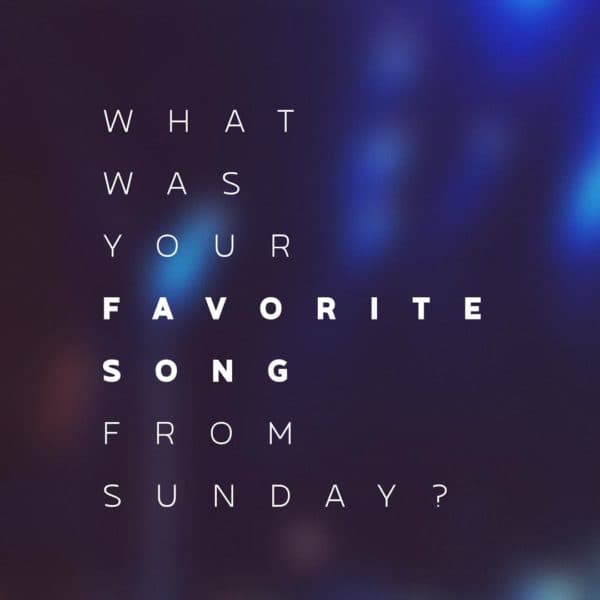What's your favorite song from Sunday?