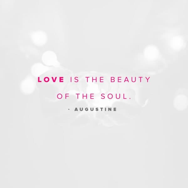 Love is the beauty of the soul. - Augustine