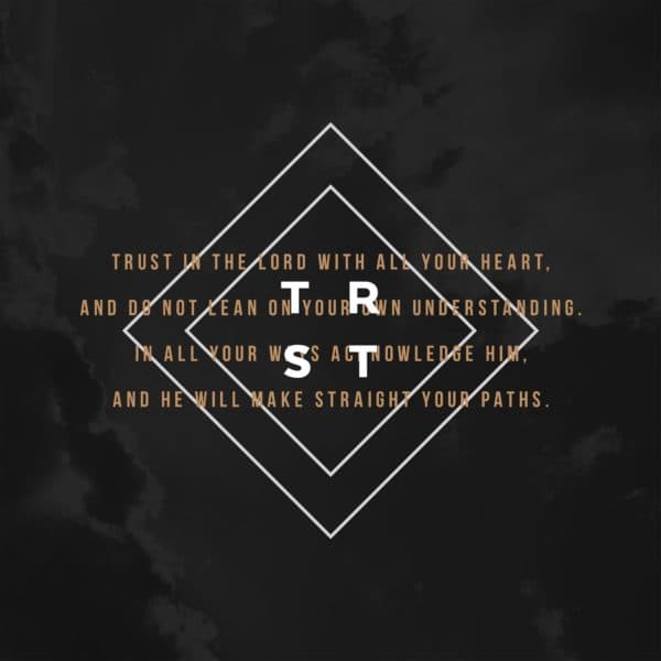 Trust in the Lord with all your heart, and do not lean on your own understanding. In all your ways acknowledge him, and he will make straight your paths. - Proverbs 3:5