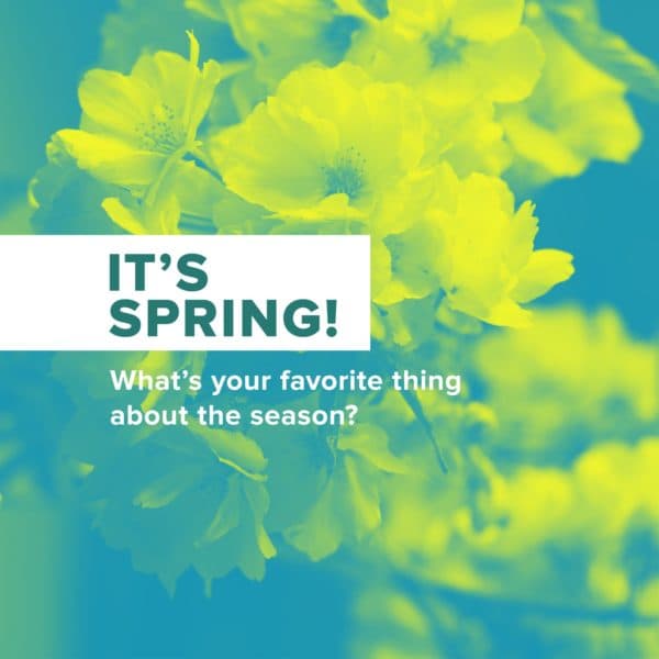 It's spring! What’s your favorite thing about the season?