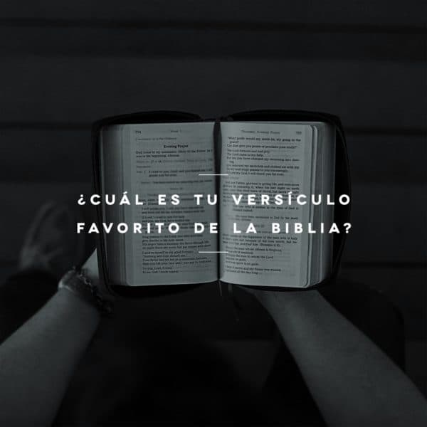 ¿Cuál es tu versículo favorito de la Biblia?