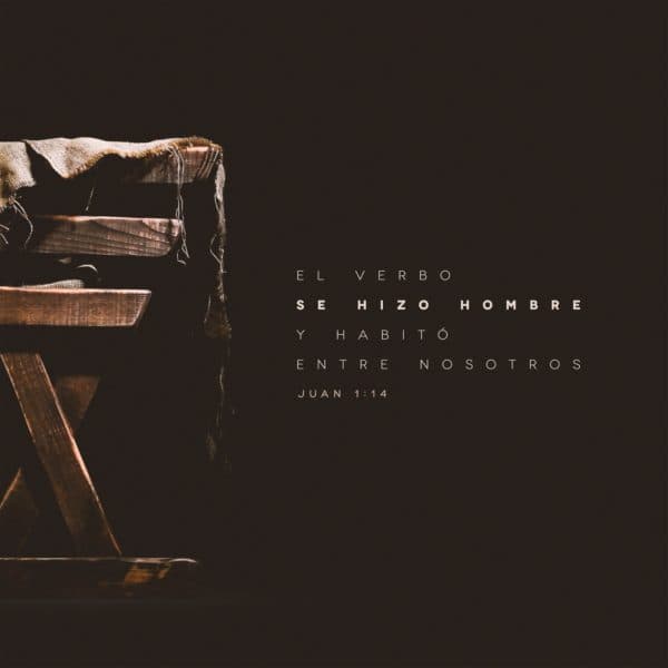 El Verbo se hizo hombre y habitó entre nosotros. - Juan 1:14