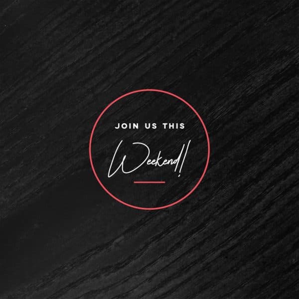 Join us this weekend