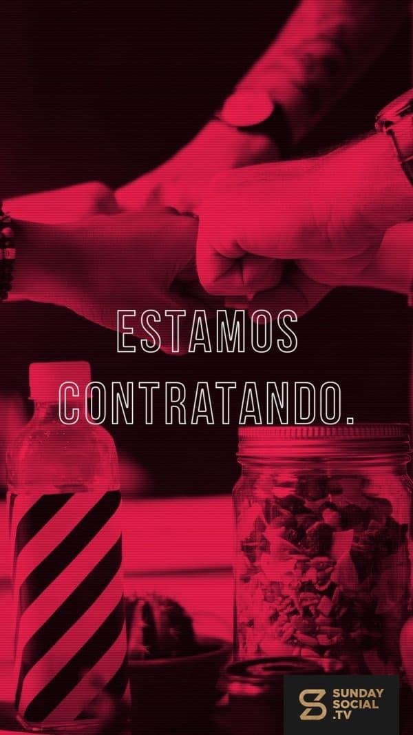 Estamos contratando.
