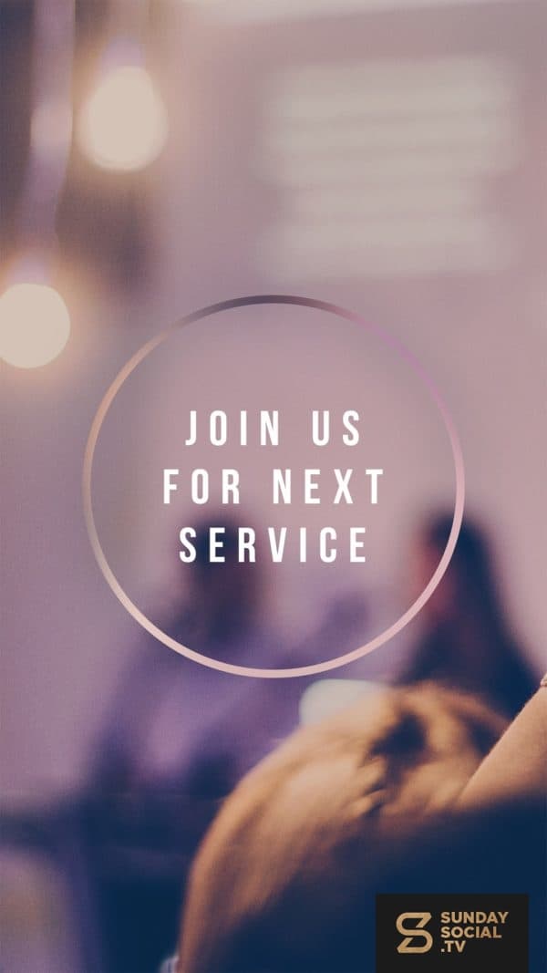 Join us for next service
