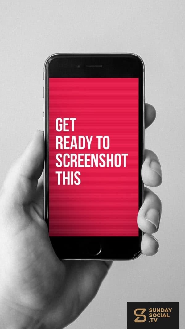 Get ready to screenshot this.