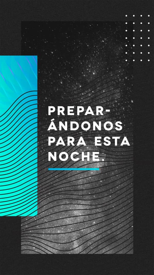 Preparándonos para esta noche.