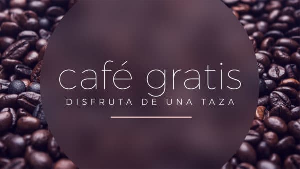 Café gratis. Disfruta de una taza.