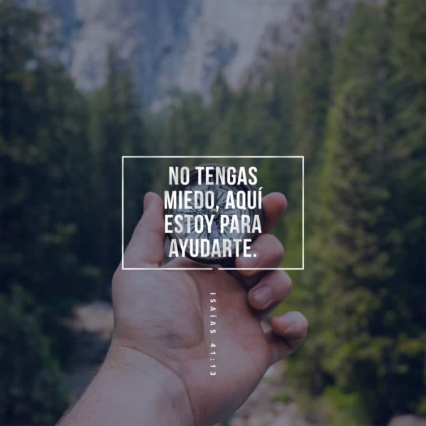 No tengas miedo, aquí estoy para ayudarte. - Isaías 41:13
