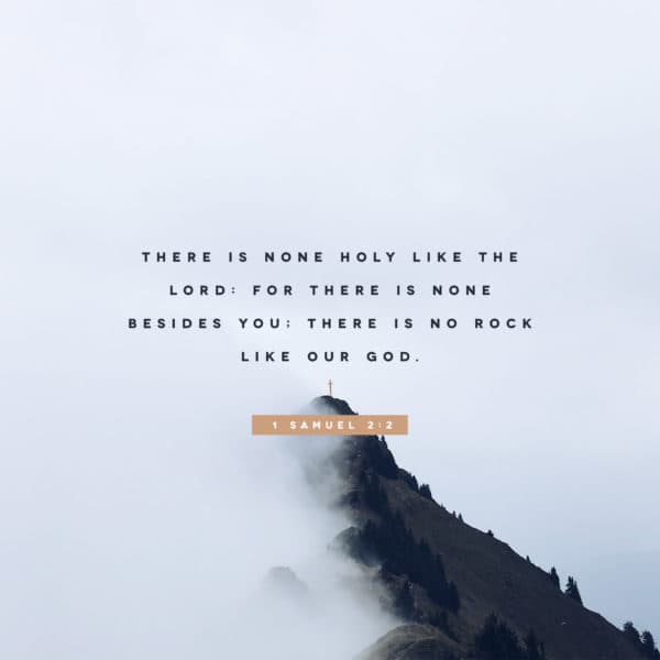 There is none holy like the LORD: for there is none besides you; there is no rock like our God. - 1 Samuel 2:2