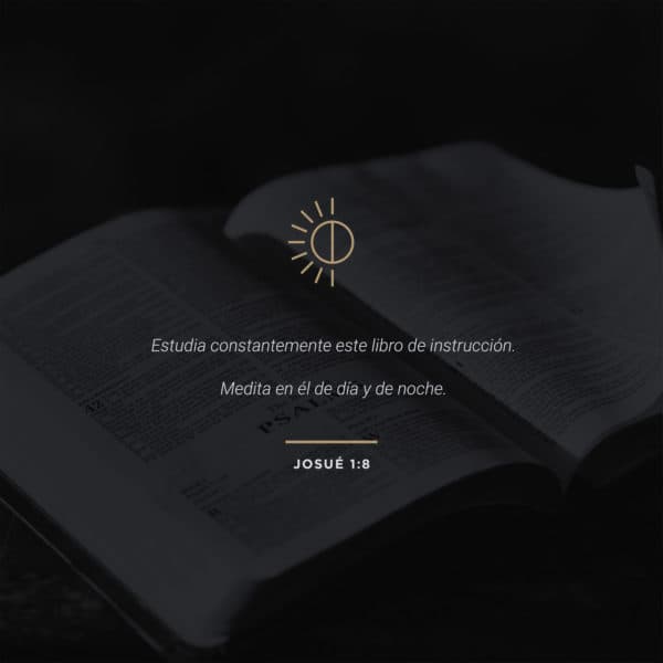Estudia constantemente este libro de instrucción. Medita en él de día y de noche. - Josué 1:8