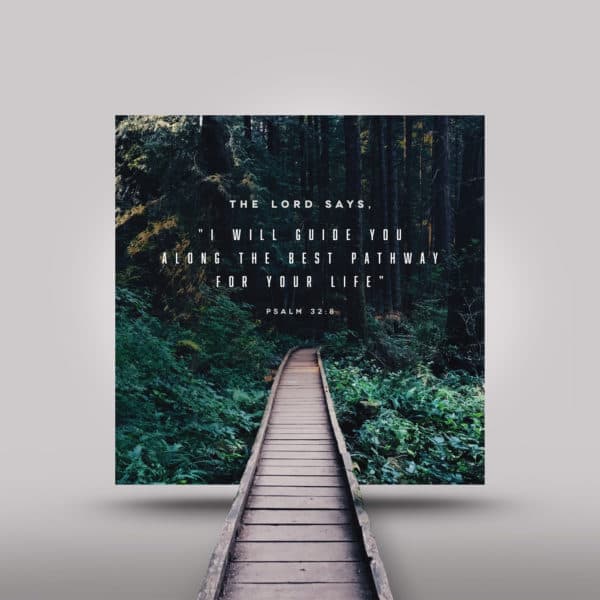The LORD says, "I will guide you along the best pathway for your life." - Psalm 32:8