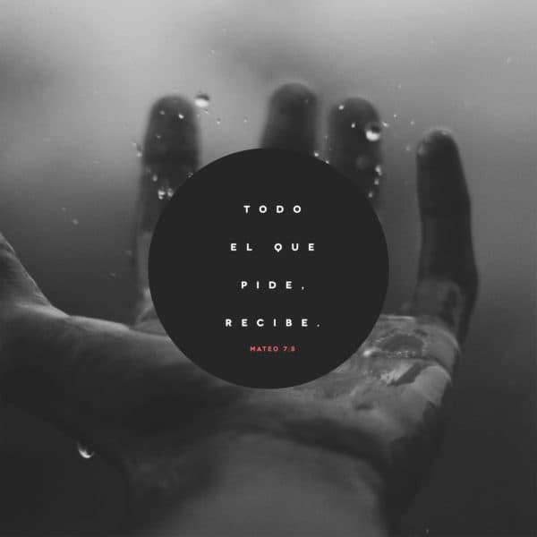 Todo el que pide, recibe. - Mateo 7:8