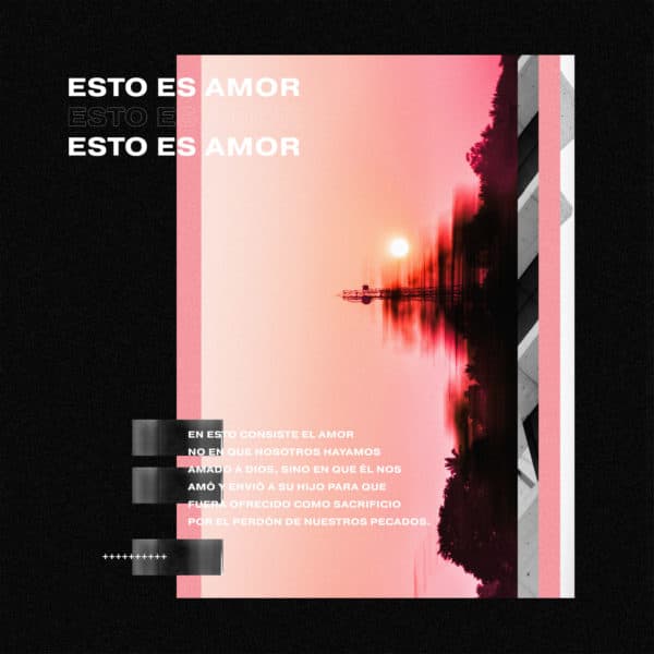 Esto es amor: En esto consiste el amor no en que nosotros hayamos   amado a Dios, sino en que él nos  amó y envió a su Hijo para que  fuera ofrecido como sacrificio  por el perdón de nuestros pecados.