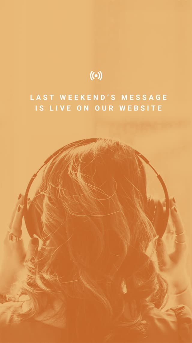 Last weekend’s message is live on our website.
