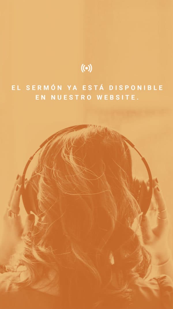 El sermón ya está disponible en nuestro website.