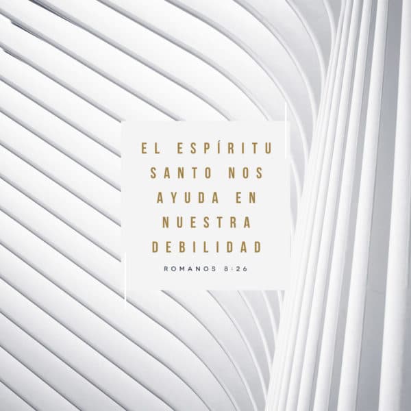 El Espíritu Santo nos ayuda en nuestra debilidad. - Romanos 8:26