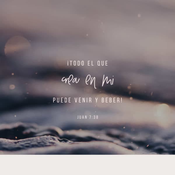 ¡Todo el que crea en mí puede venir y beber! - Juan 7:38