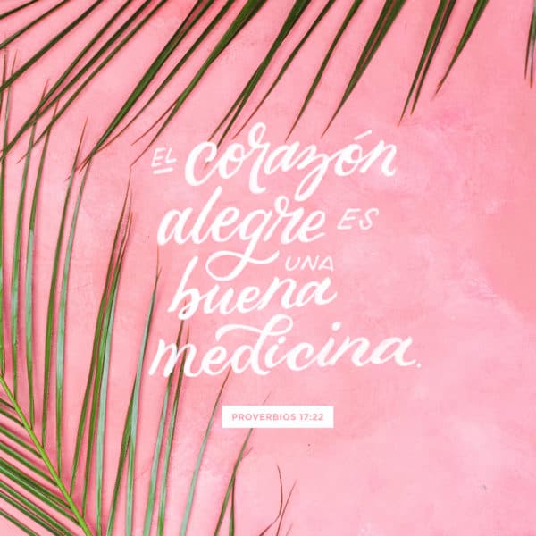 El corazón alegre es una buena medicina. - Proverbios 17:22