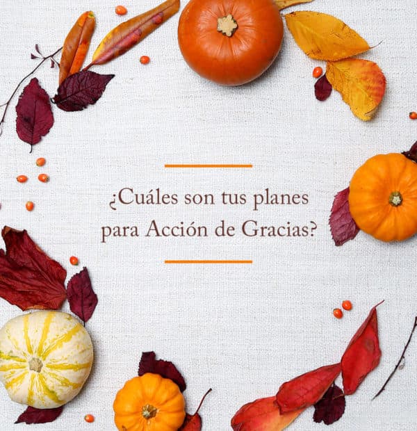 ¿Cuáles son tus planes para Acción de Gracias?