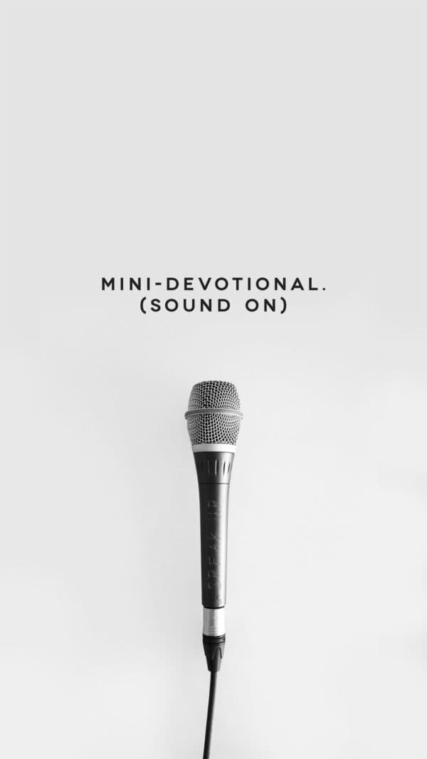 Mini-Devotional. (Sound on)