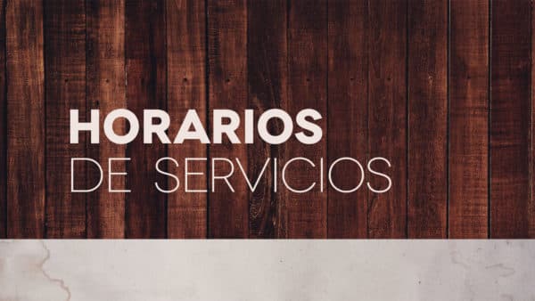 Horarios de Servicios