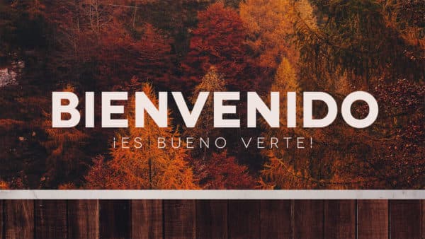 Bienvenido. ¡Es bueno verte!