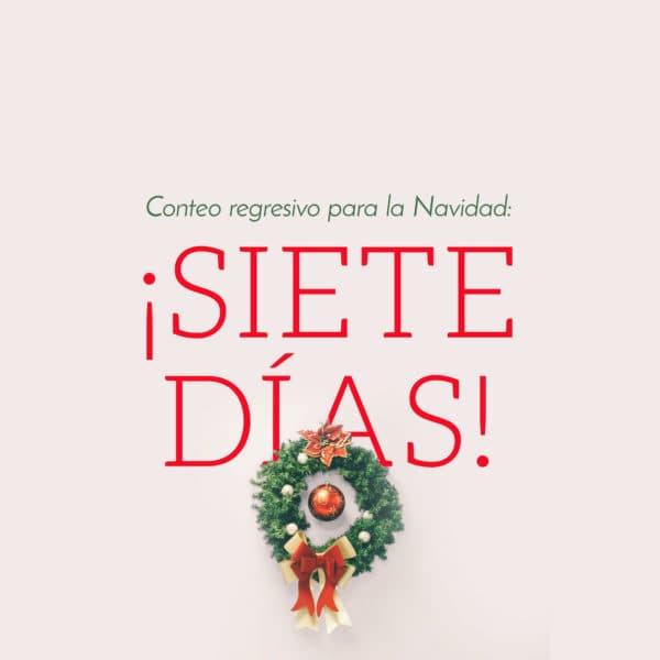 Conteo regresivo para la Navidad: ¡7 Días!