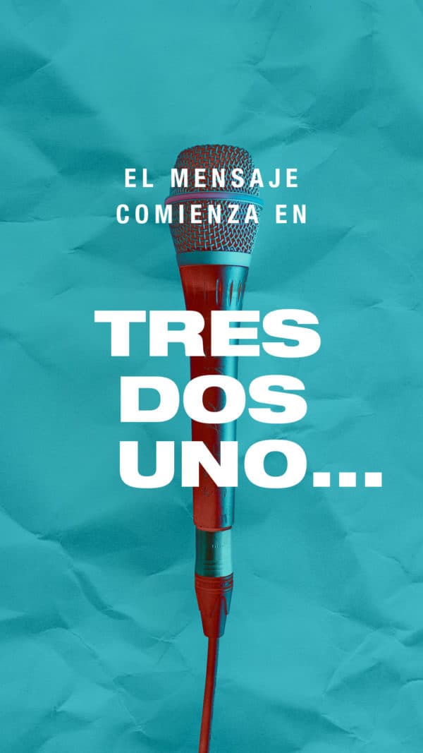 El mensaje comienza en uno, dos, tres...