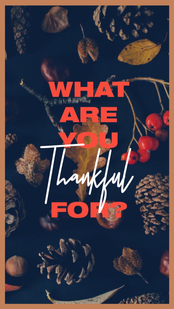 What are you thankful for?
