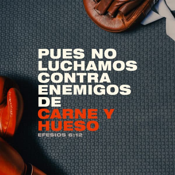 Pues no luchamos contra enemigos de carne y hueso. - Efesios 6:12