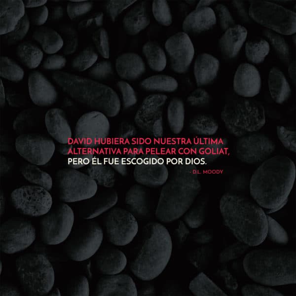 David hubiera sido nuestra última alternativa para pelear con Goliat, pero Él fue escogido por Dios. - D.L. Moody