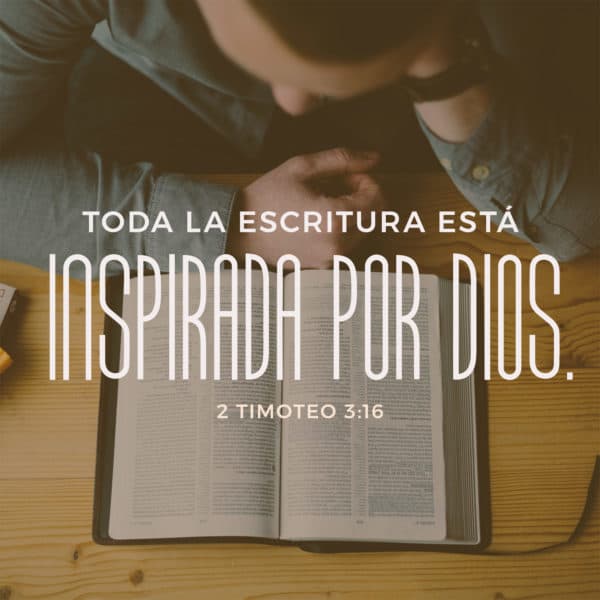 Toda la escritura está inspirada por Dios. - 2 Timoteo 3:16