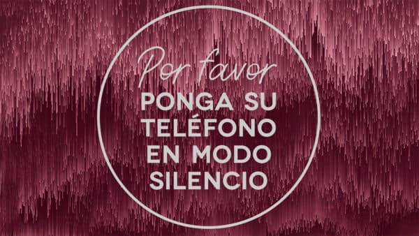 Por favor ponga su teléfono en modo silencio