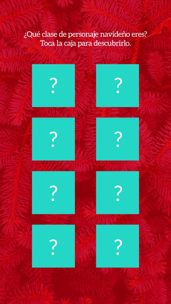 ¿Qué clase de personaje navideño eres? Toca la caja para descubrirlo.