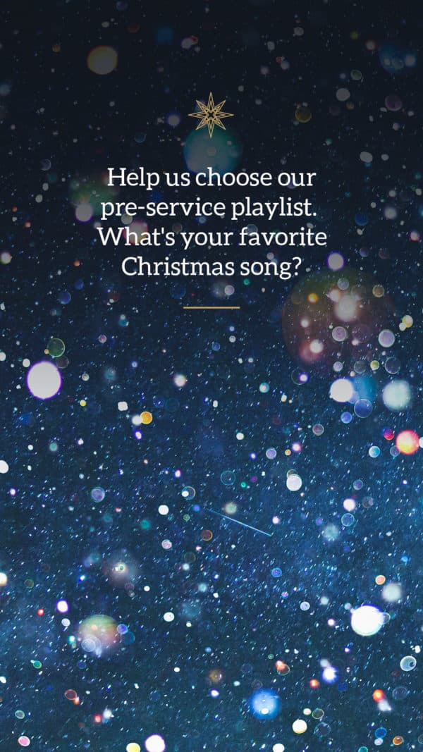 Help us choose our pre-service playlist. What's your favorite Christmas song?