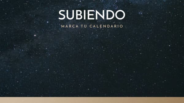 Subiendo. Marca tu calendario.