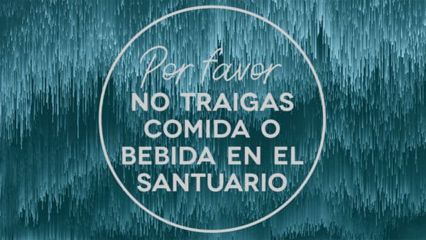 Por favor, no traigas comida o bebida en el santuario