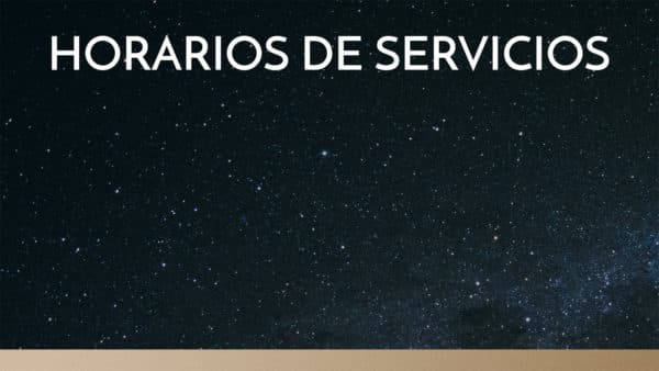 Horarios de Servicios