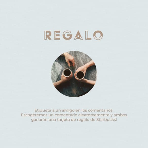 Regalo: Etiqueta a un amigo en los comentarios. Escogeremos un comentario aleatoreamente y ambos ganarán una tarjeta de regalo de Starbucks!