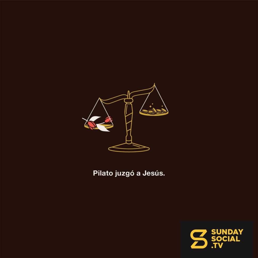 Estaciones de la Cruz: Pilato juzgó a Jesús.