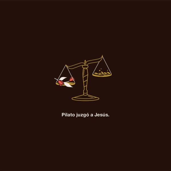 Estaciones de la Cruz: Pilato juzgó a Jesús.