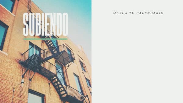Subiendo. Marca tu calendario.