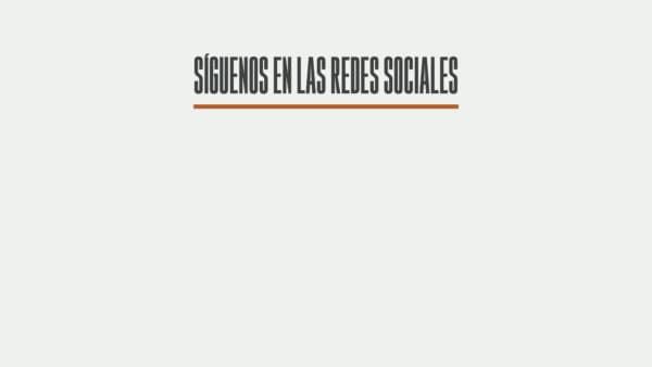 Síguenos en las redes sociales