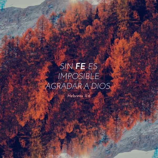 Sin fe es imposible agradar a Dios. - Hebreos 11:6