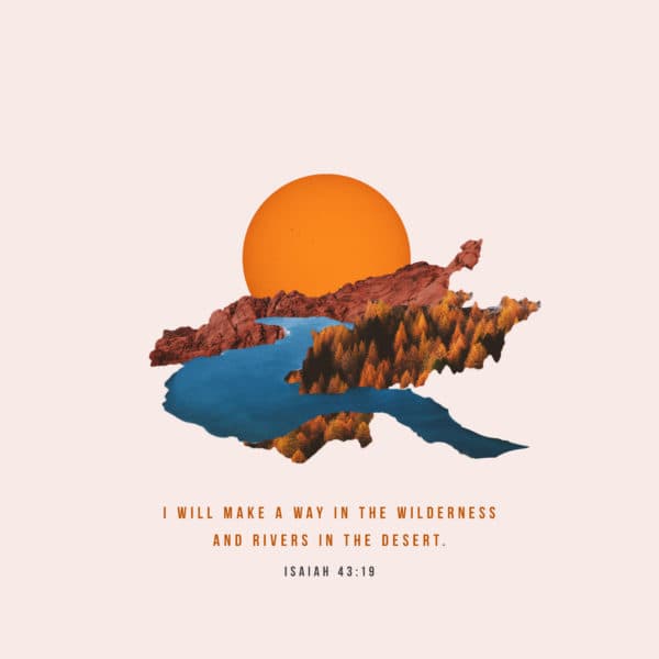 I will make a way in the wilderness and rivers in the desert. - Isaiah 43:19