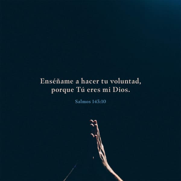 Enséñame a hacer tu voluntad, porque Tú eres mi Dios. - Salmos 143:10