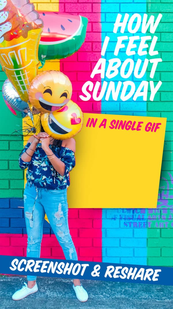 How I feel about Sunday in a single GIF. (Screenshot and reshare.)