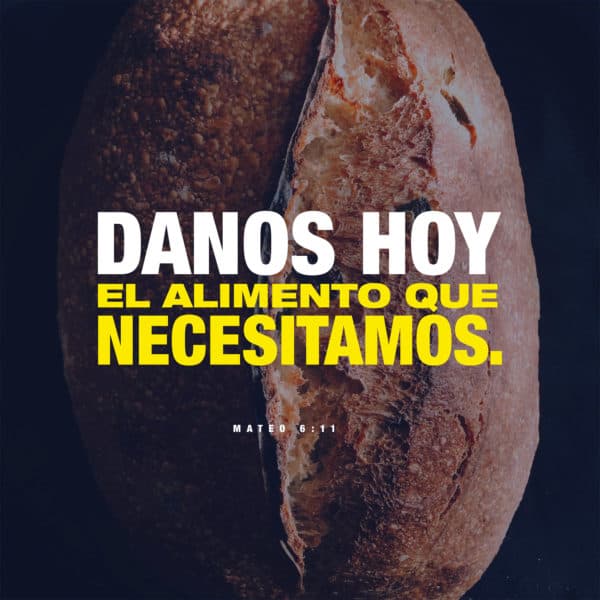 Danos hoy el alimento que necesitamos. - Mateo 6:11