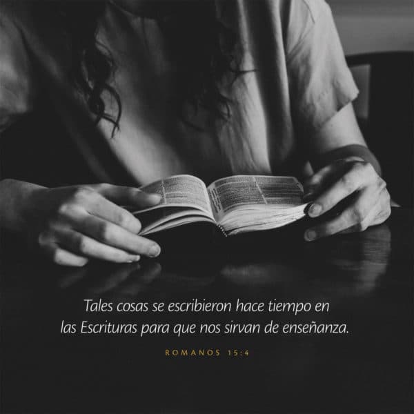 Tales cosas se escribieron hace tiempo en las Escrituras para que nos sirvan de enseñanza.  - Romanos 15:4